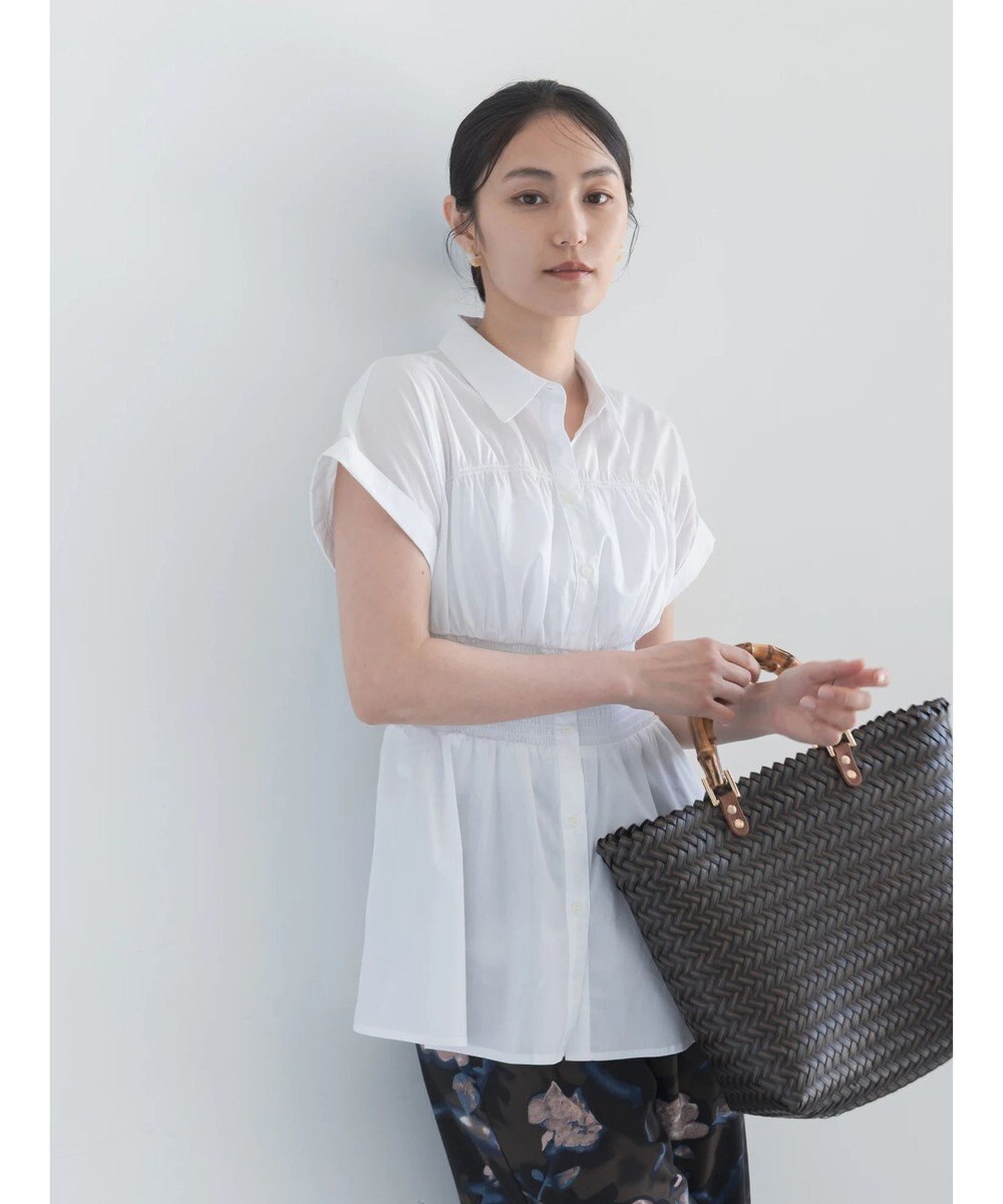 Te chichi 【接触冷感】ターンバックスリーブシャーリングブラウス 