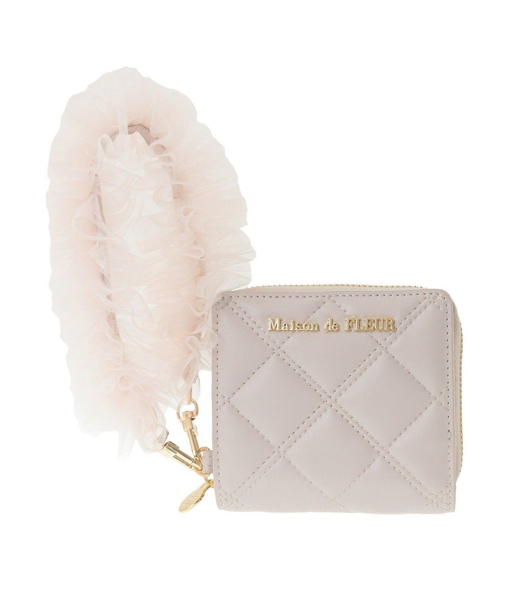 Maison de FLEUR チュールストラップウォレット 