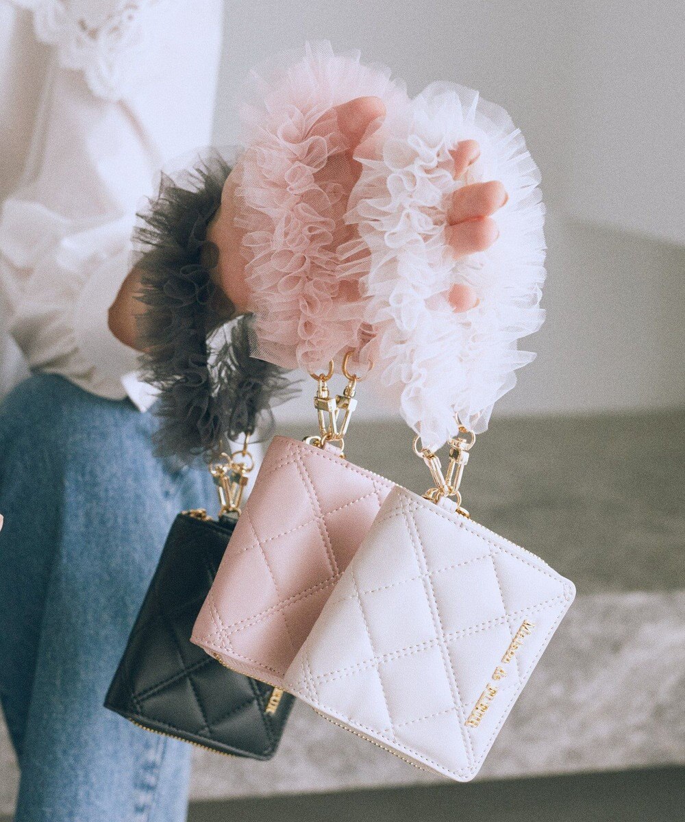 Maison de FLEUR チュールストラップウォレット 