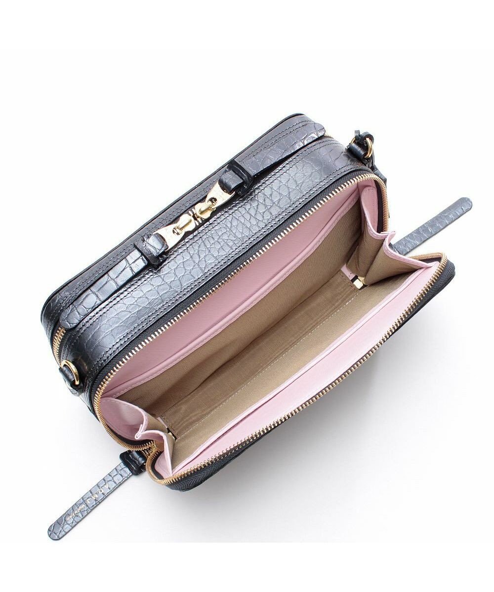 A.D.M.J. 【牛革】クロコ型押しスクエアショルダー 