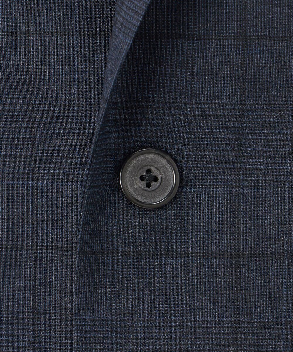 GOTAIRIKU シワになりにくい【御幸毛織/みゆきけおり】DRYSPINNER 平織スーツ_ネイビー格子 