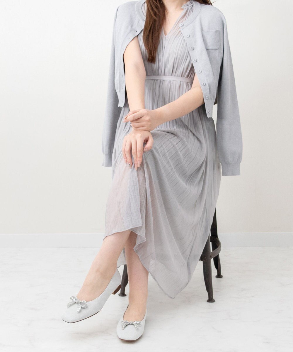 Bridget Birkin 【Bridget Birkin】ビジューリボンラメパンプス 