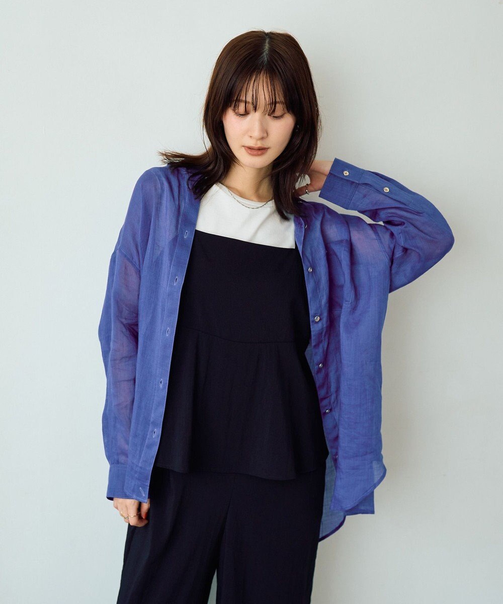 YECCA VECCA 3wayシアーリネンシャツ 