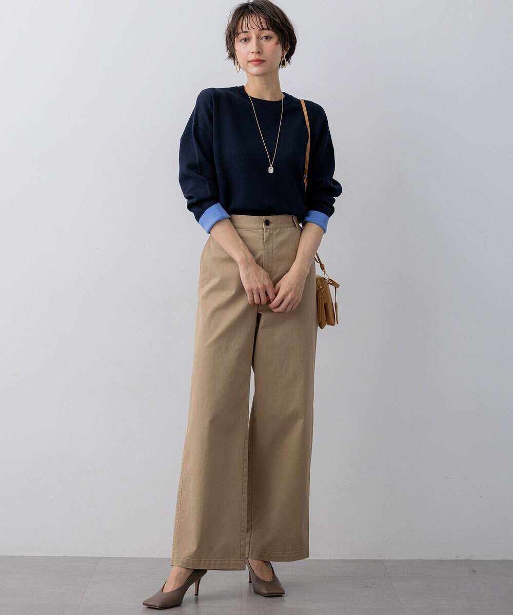 23区 【先行予約】バイカラーダブルフェイス ニット 