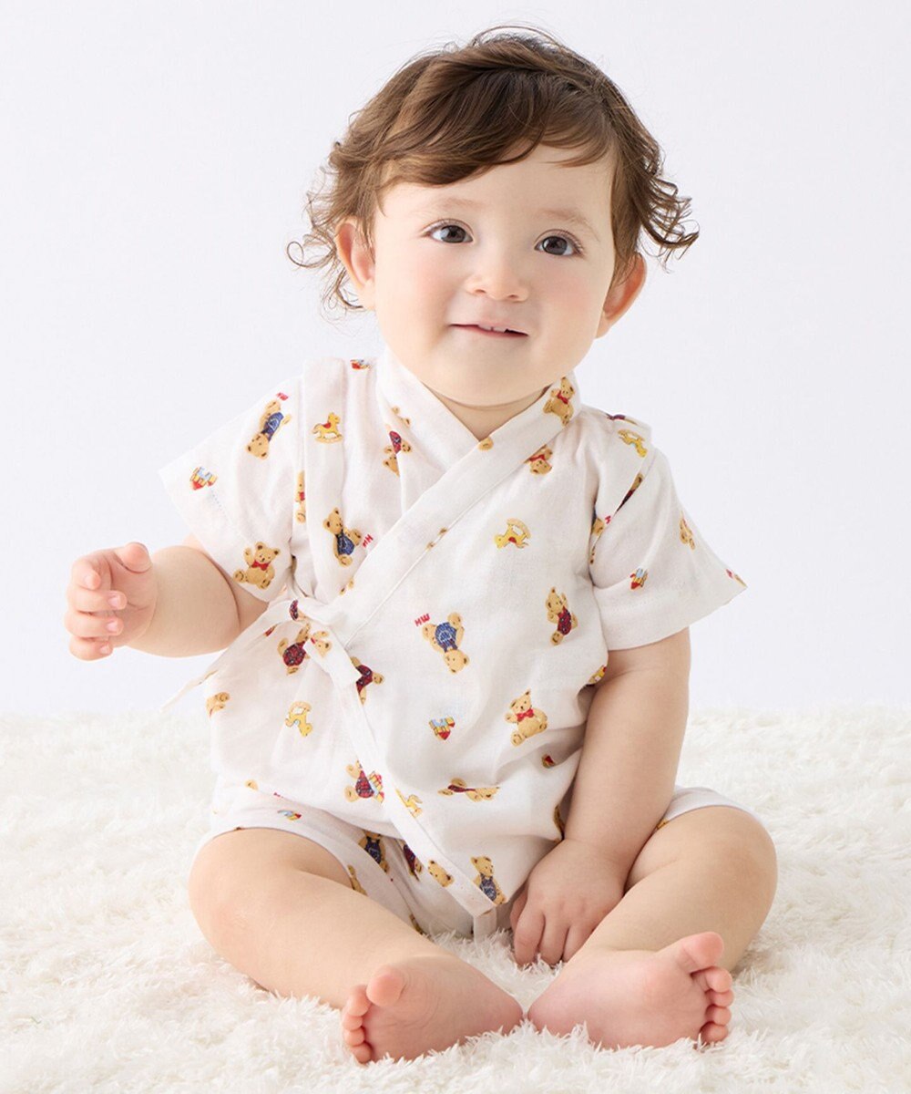 MIKI HOUSE HOT BISCUITS 【ミキハウス】【50-80cm】甚平オール 