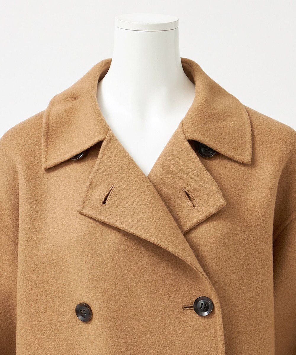 23区 S 【エステータ】ウールリバー ケープ付き コート 