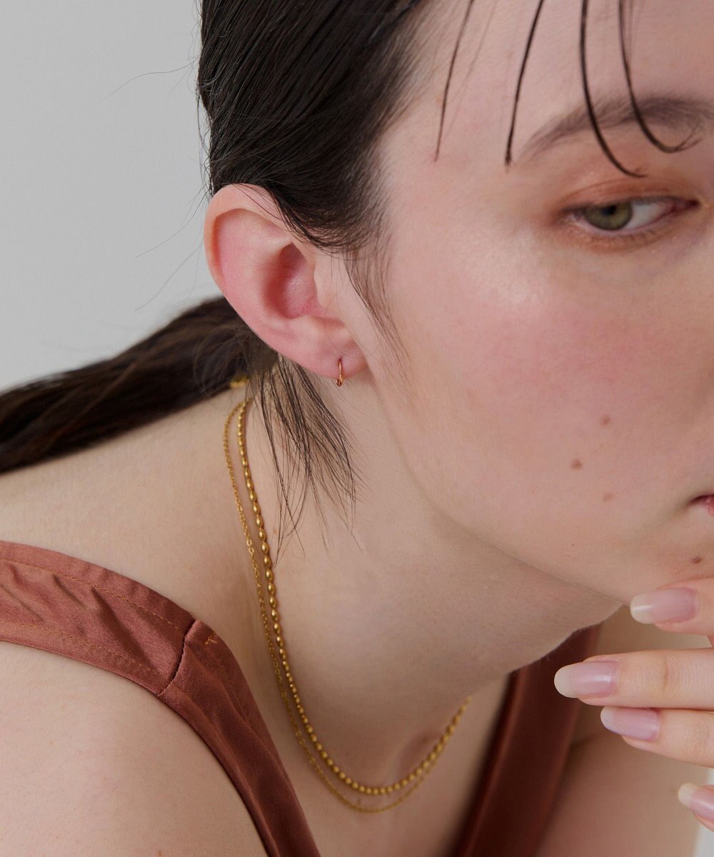 Phoebe 【金属アレルギー対応】ミニフープペアピアス  ローズゴールド/BOX付き 