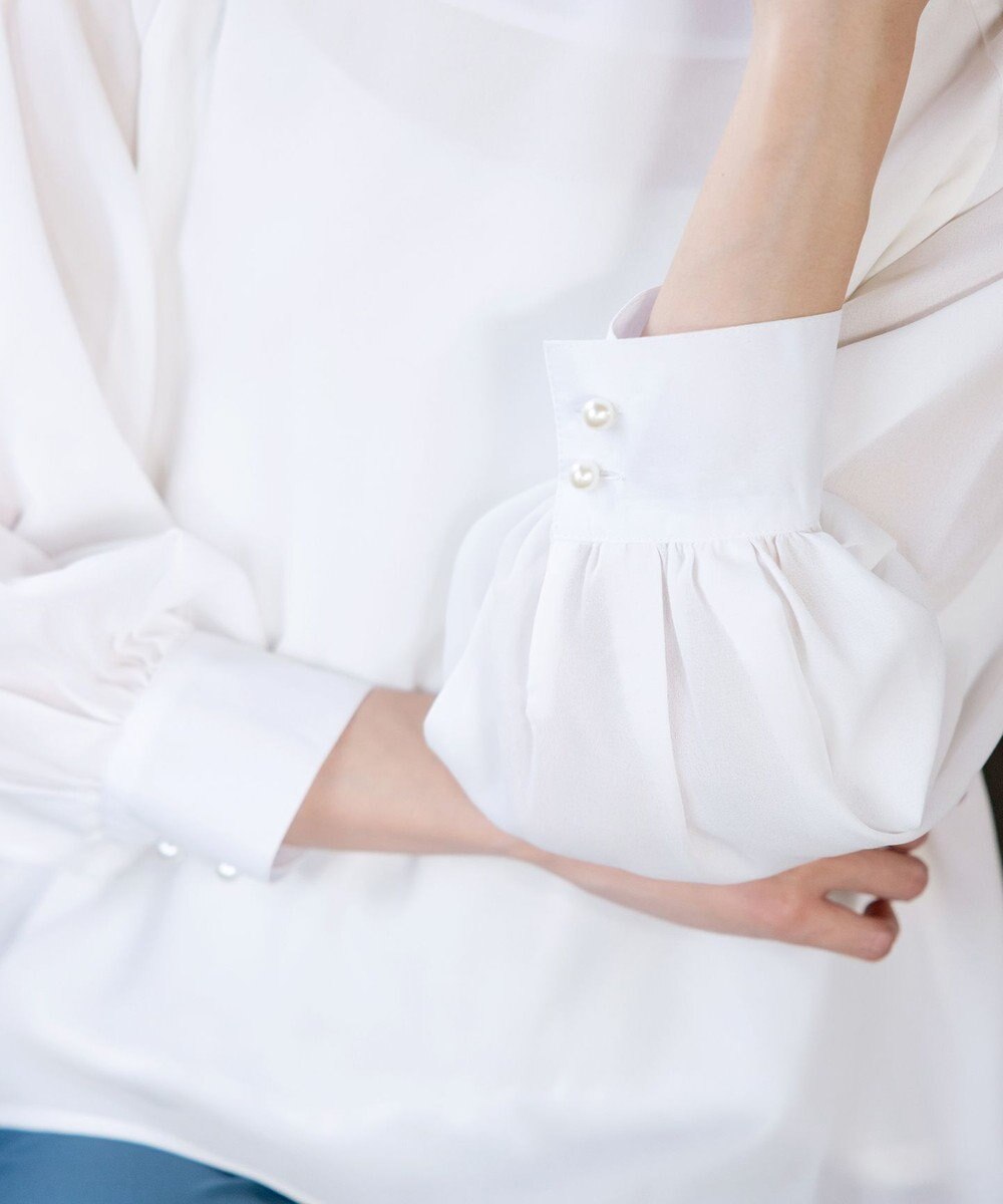 Tiaclasse 【洗える】ラグランパフスリーブブラウス 