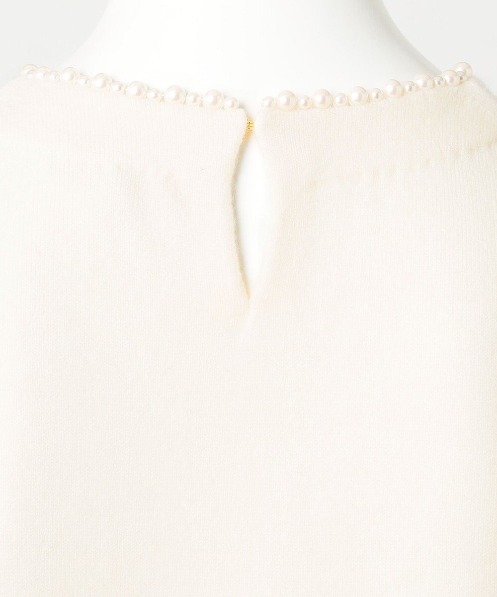 23区 【R(アール)】ウールカシミヤ パールトリム ノースリーブニット 