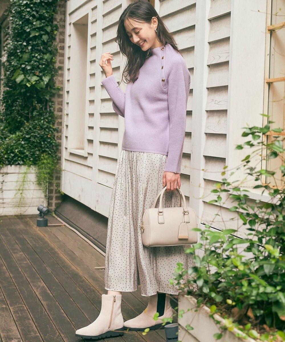 ANY SIS 【洗える】シャイニードットギャザー スカート 