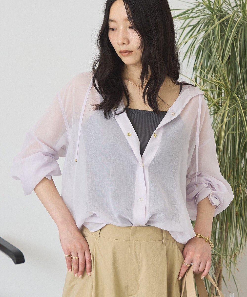 AMERICAN HOLIC シアーフーディーシャツ 