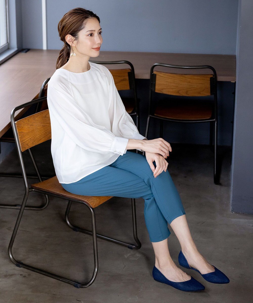 Tiaclasse 【洗える】ラグランパフスリーブブラウス 