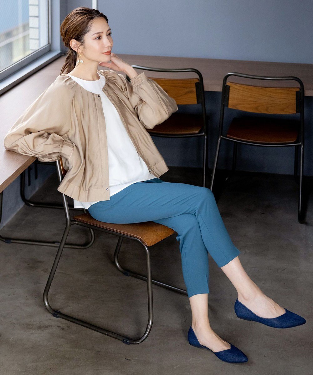 Tiaclasse 【洗える】ラグランパフスリーブブラウス 