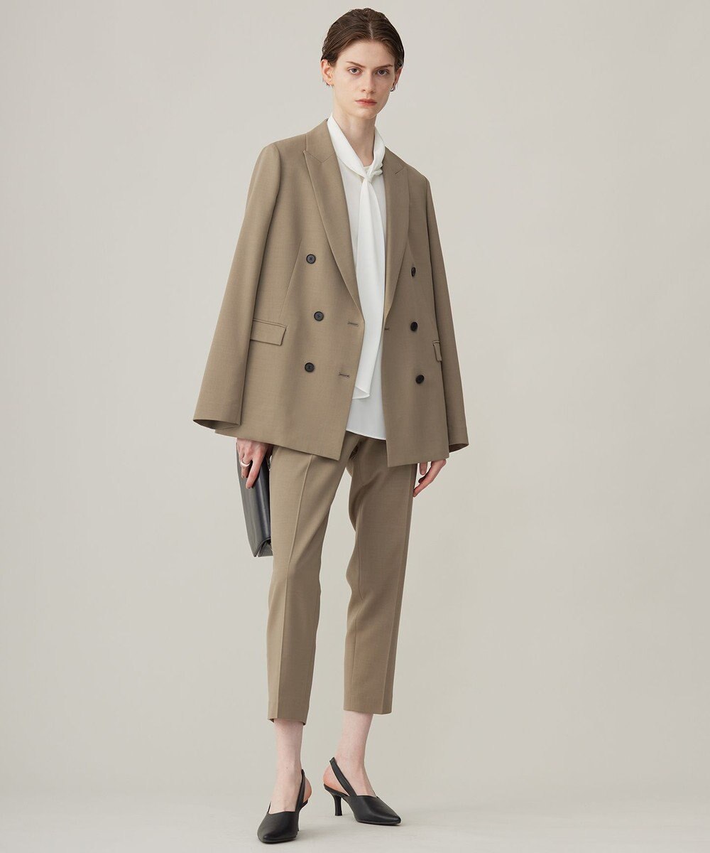 ICB L ウール2WAYストレッチ ダブルブレストジャケット 