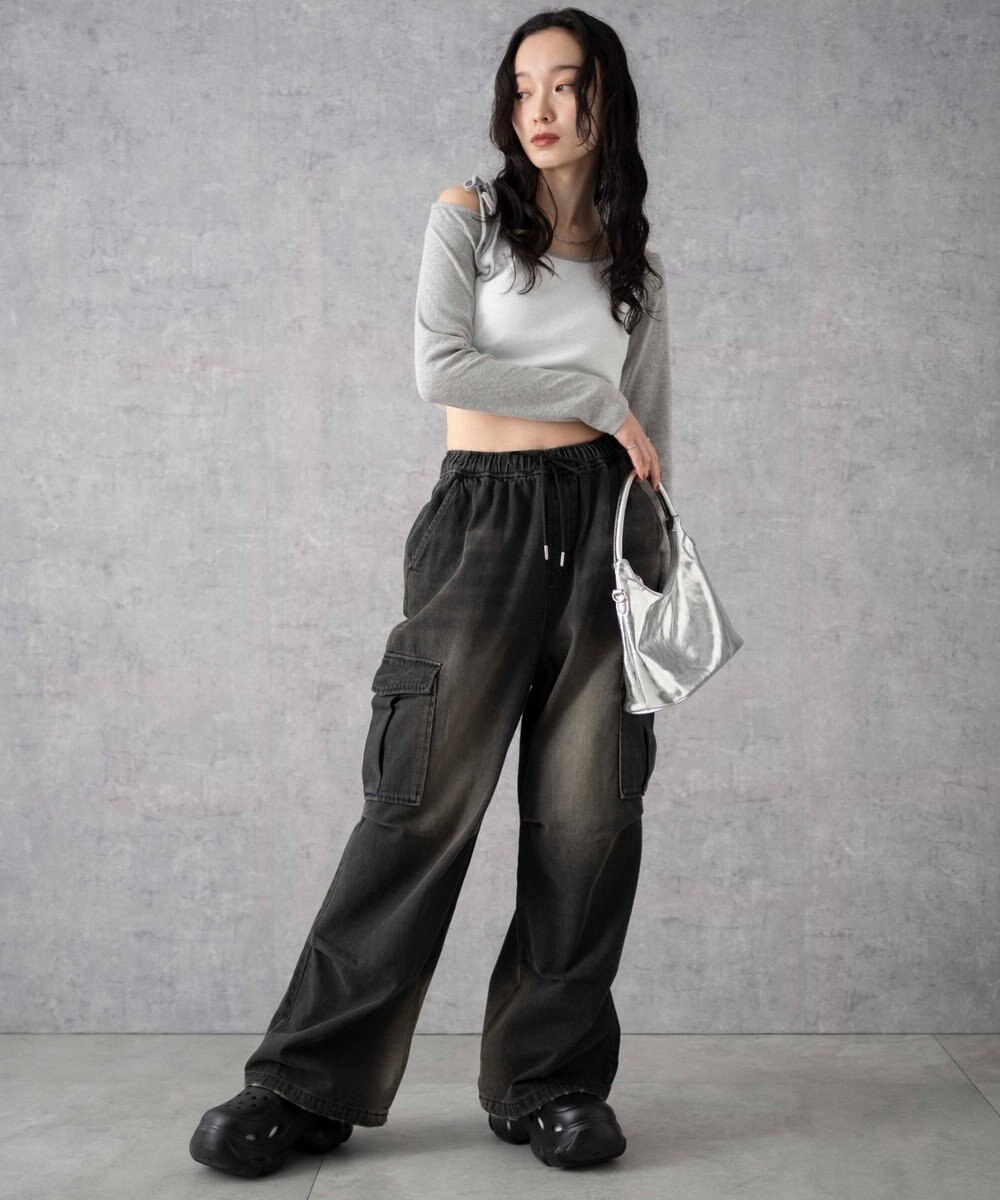 WEGO デニムパラシュートカーゴパンツ 
