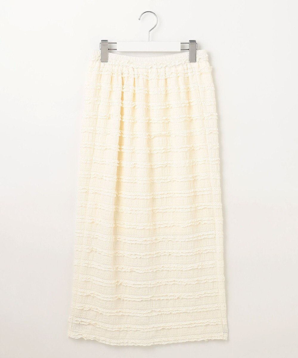 Feroux 【洗える】カットフリルＩラインスカート 