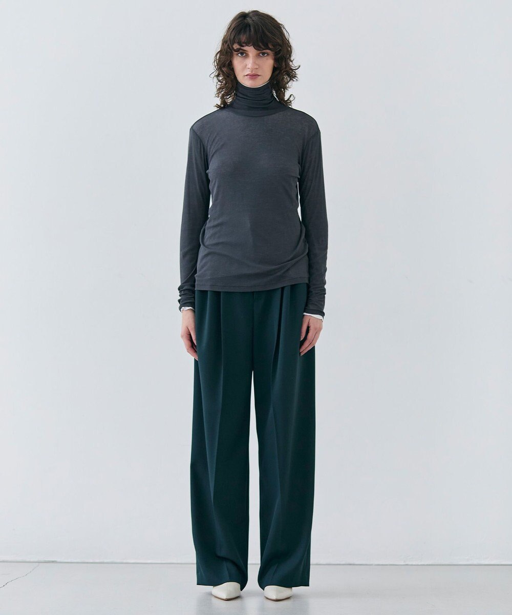 BEIGE， SORE / コットンシアーハイネックカットソー 