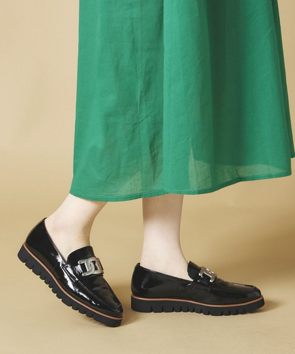 Dominic3 スニーカーソール チェーンモチーフローファー 