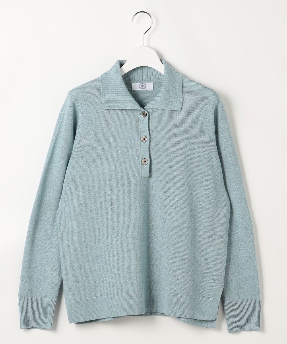 J.PRESS LADIES リネンコットンコード ポロ ニット 