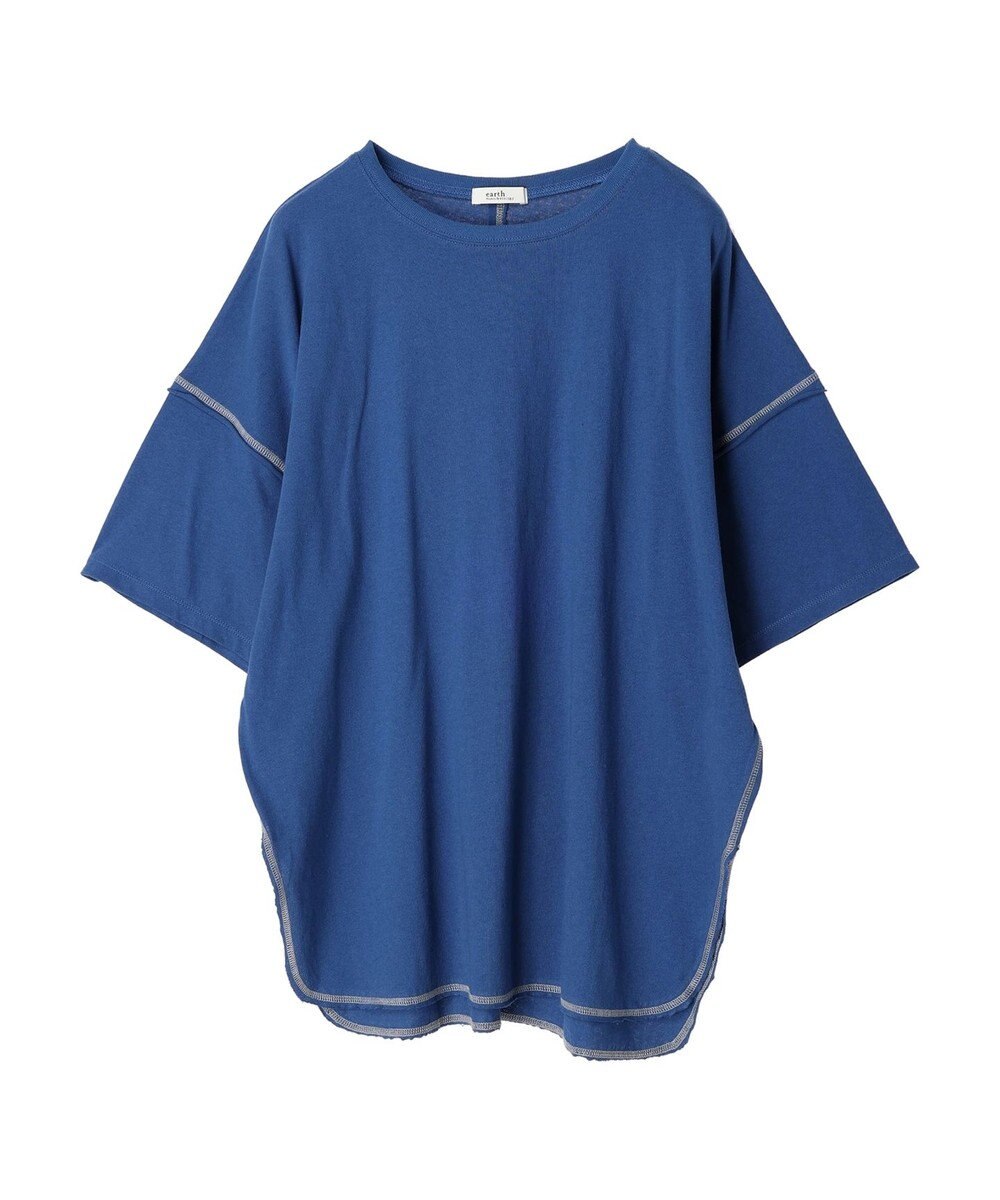 earth music&ecology 配色ステッチチュニックＴ 