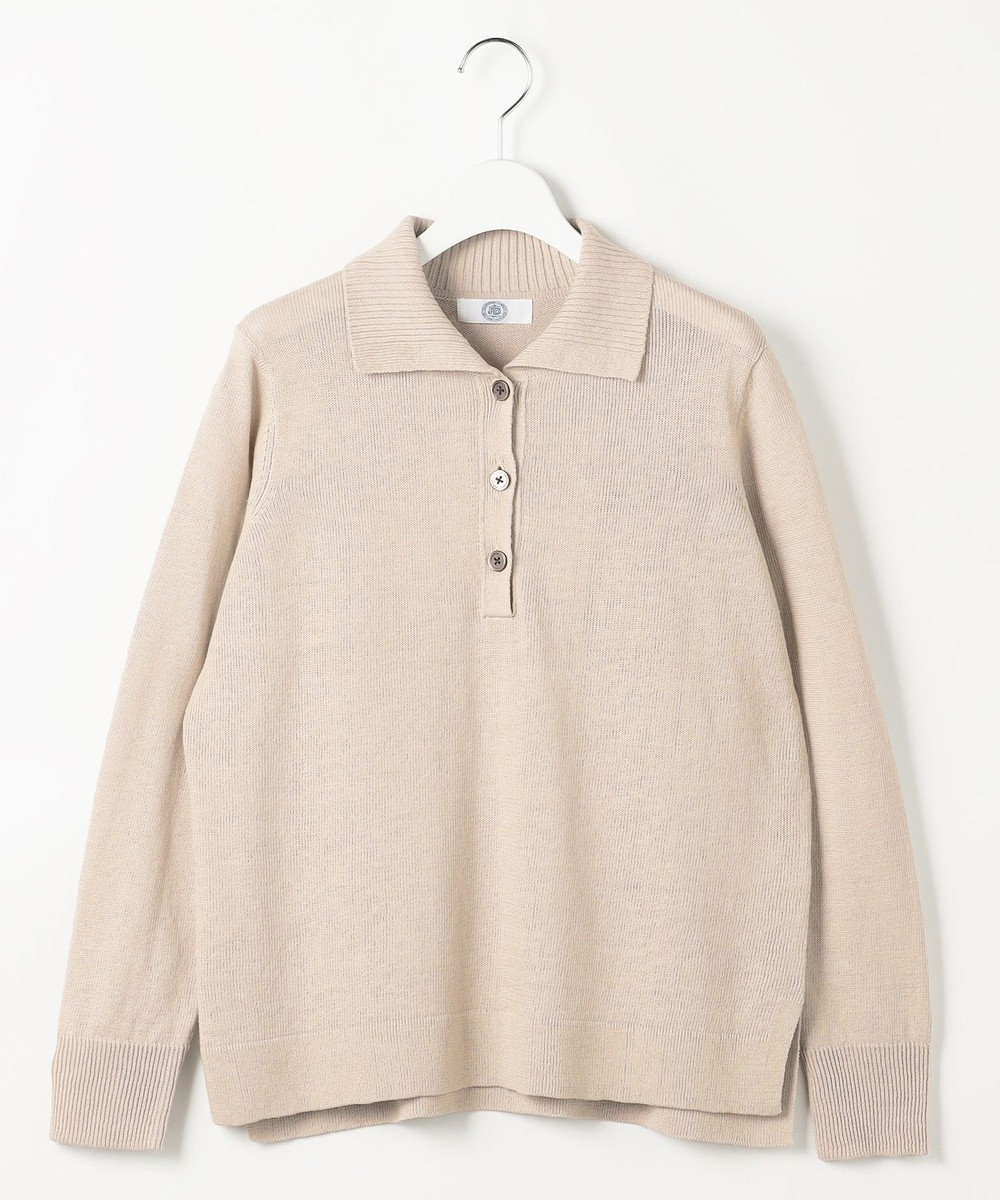 J.PRESS LADIES リネンコットンコード ポロ ニット 