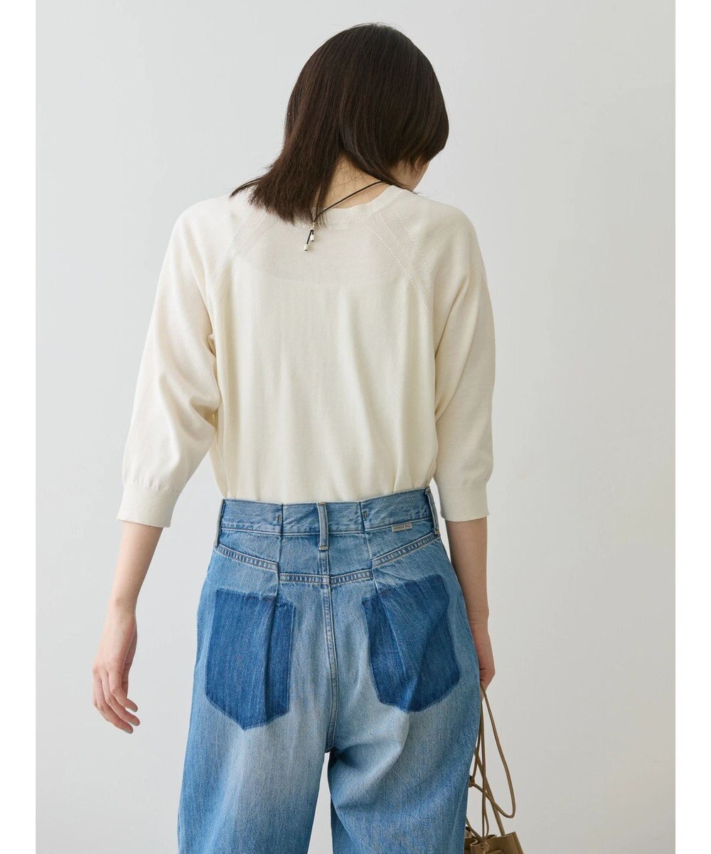 AMERICAN HOLIC ＵＶカットラグラン５分袖ニットプルオーバー 