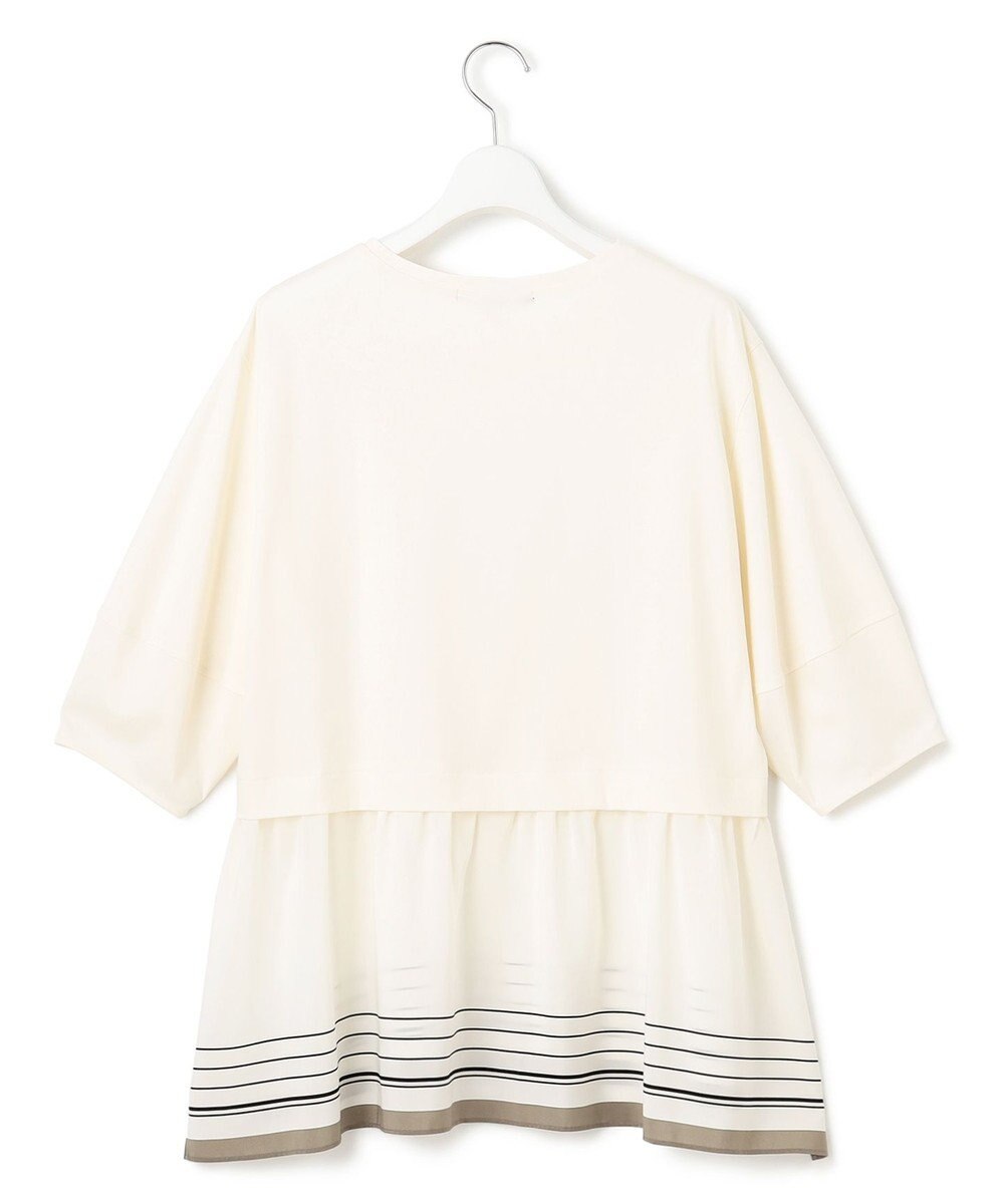 23区 【汗じみ防止加工】スカーフプリントコンビ ヘムデザイン チュニック 