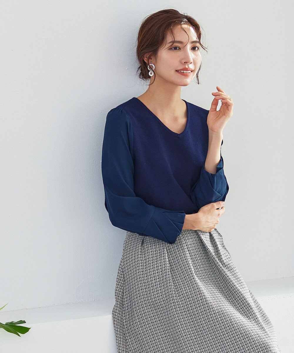 Tiaclasse フレアツイードスカート 