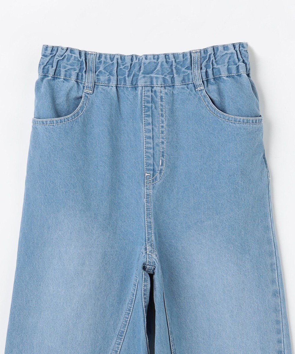 ANY KIDS 【一部店舗/WEB先行販売アイテム】【洗濯機可能】刺繍 ワイドデニムパンツ 