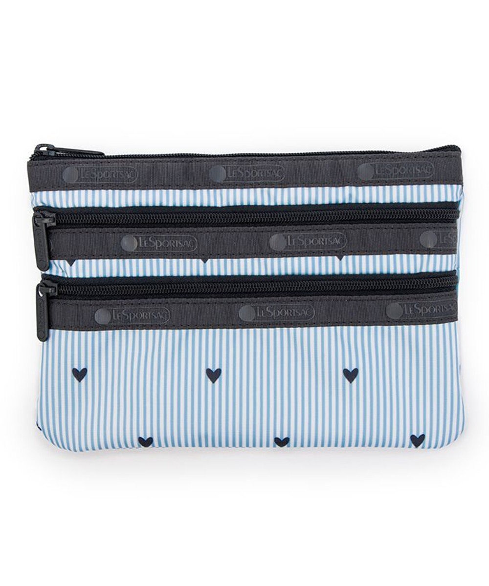 LeSportsac 3ZIP COSMETIC/フレッシュブラックハーツ 