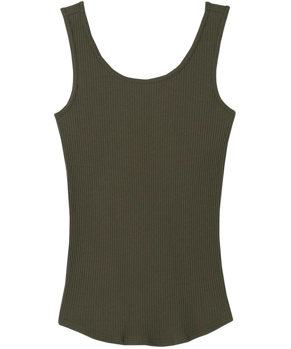 une nana cool 綿100% リブ編みコットン タンクトップ 