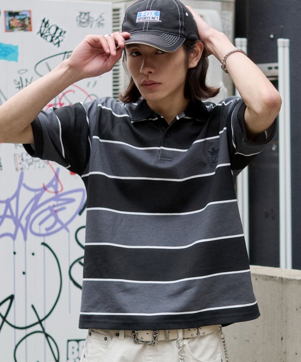 WEGO 【ユニセックス着用ITEM】ワンポイントボーダーポロ（SS） 