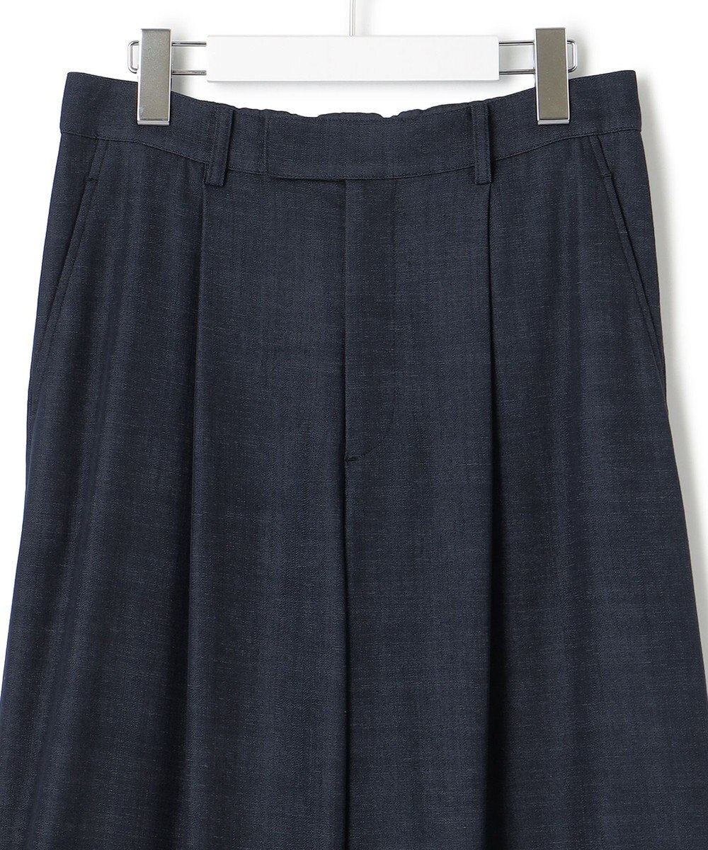 23区 デニムライクシャンブレー ワイドパンツ 