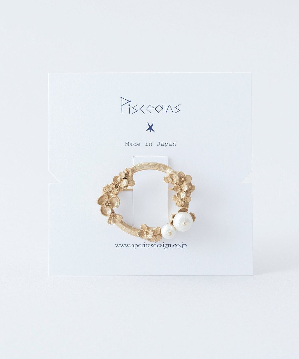 Pisceans フローラル&コットンパールブローチ 