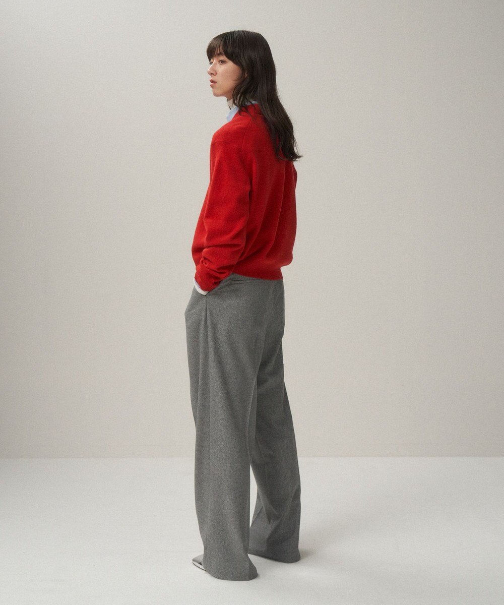 ATON MERINO COLLEGE KNIT | Vネックセーター 