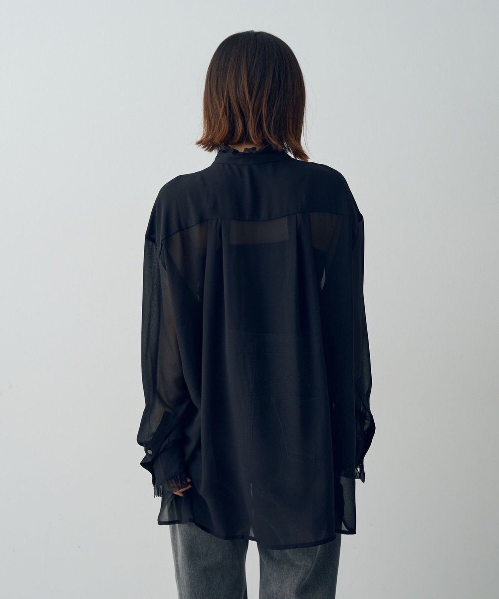 YECCA VECCA フリルデザインロングシャツ 