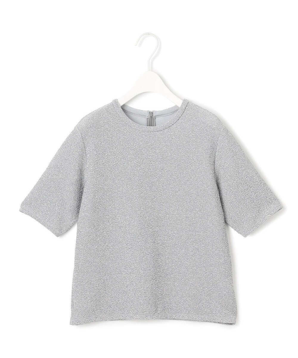 ICB L 【洗える】シャイニーラメジャガード カットソー 