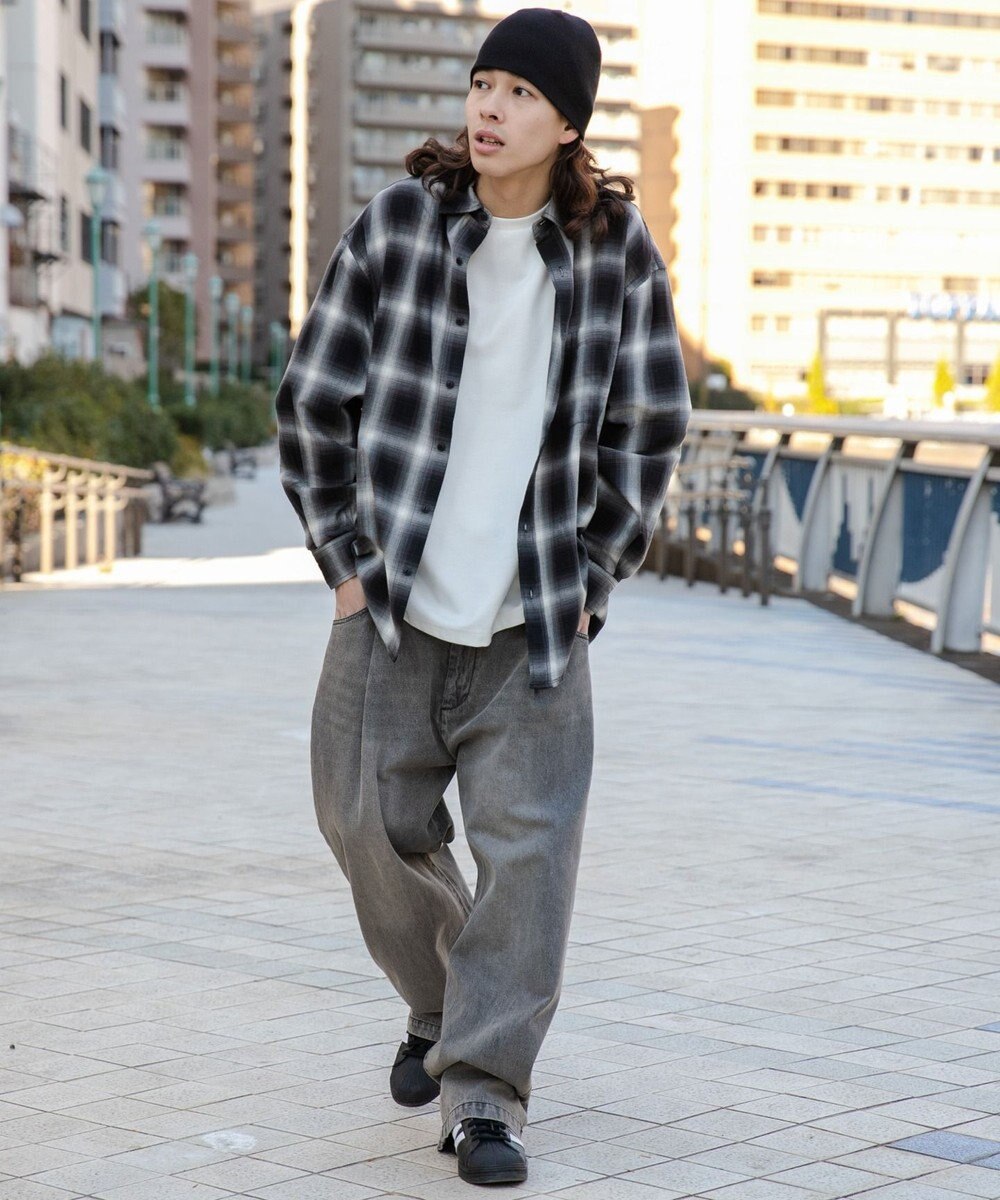 WEGO オンブレチェックシャツ 