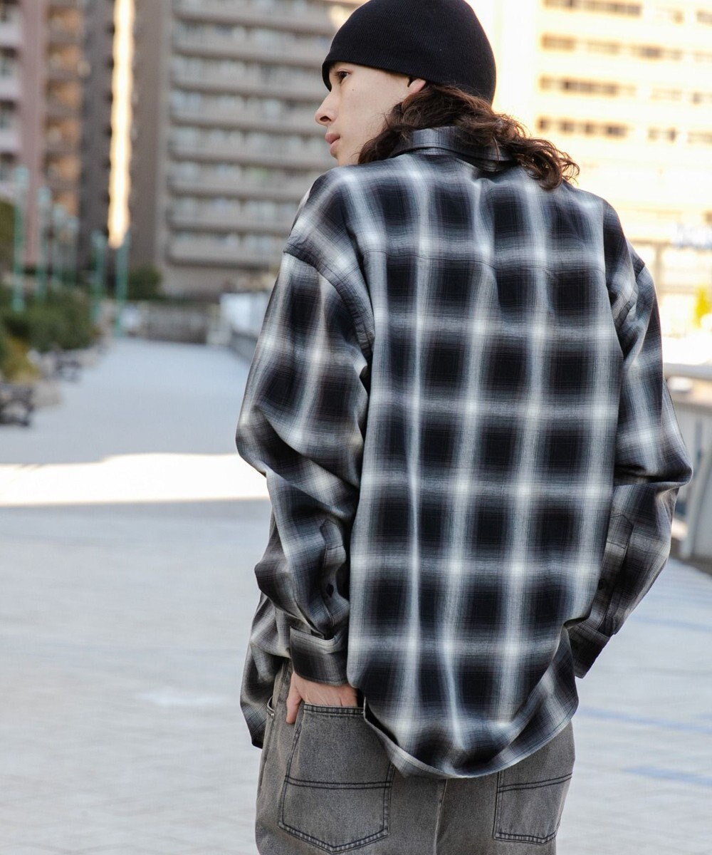 WEGO オンブレチェックシャツ 