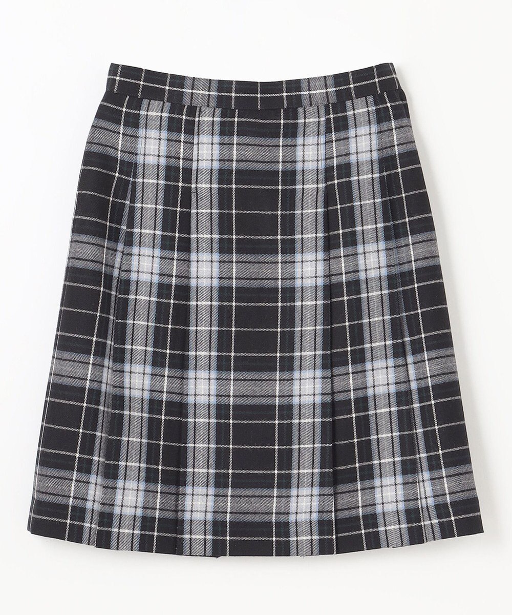 組曲 KIDS 【150-170cm】ウール綾チェック スカート（リボン付き） 