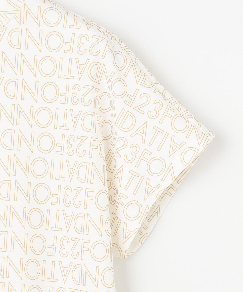 23区GOLF 【WOMEN】【23Fondation/WEB&一部店舗限定】ロゴ総柄 モックネックシャツ 