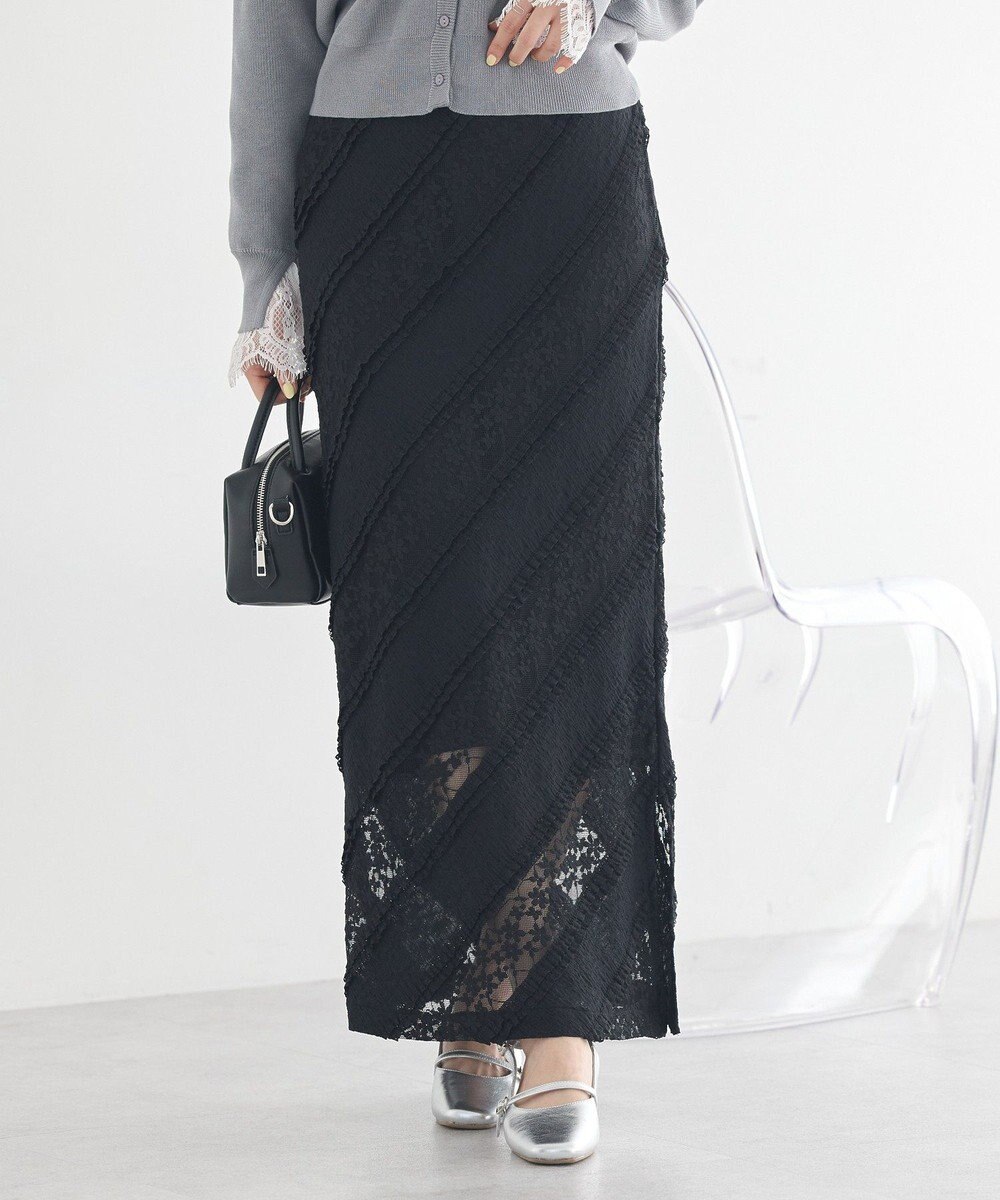 earth music&ecology 総レースナロースカート 