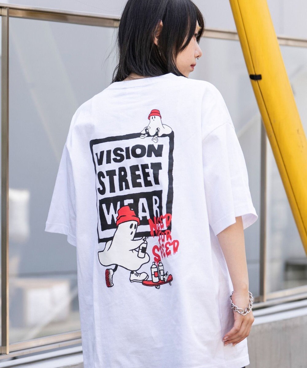 WEGO 【ユニセックス着用ITEM】別注VISIONボックスロゴゴーストスケーターT（SS） 