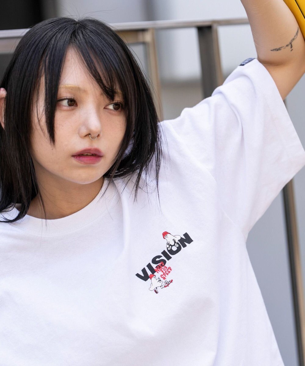 WEGO 【ユニセックス着用ITEM】別注VISIONボックスロゴゴーストスケーターT（SS） 