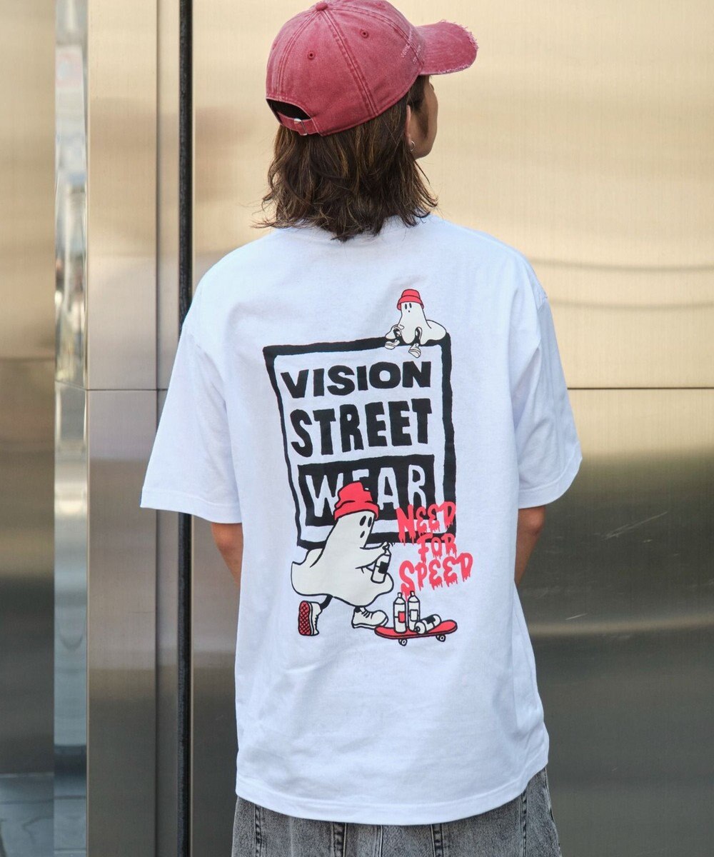 WEGO 【ユニセックス着用ITEM】別注VISIONボックスロゴゴーストスケーターT（SS） 