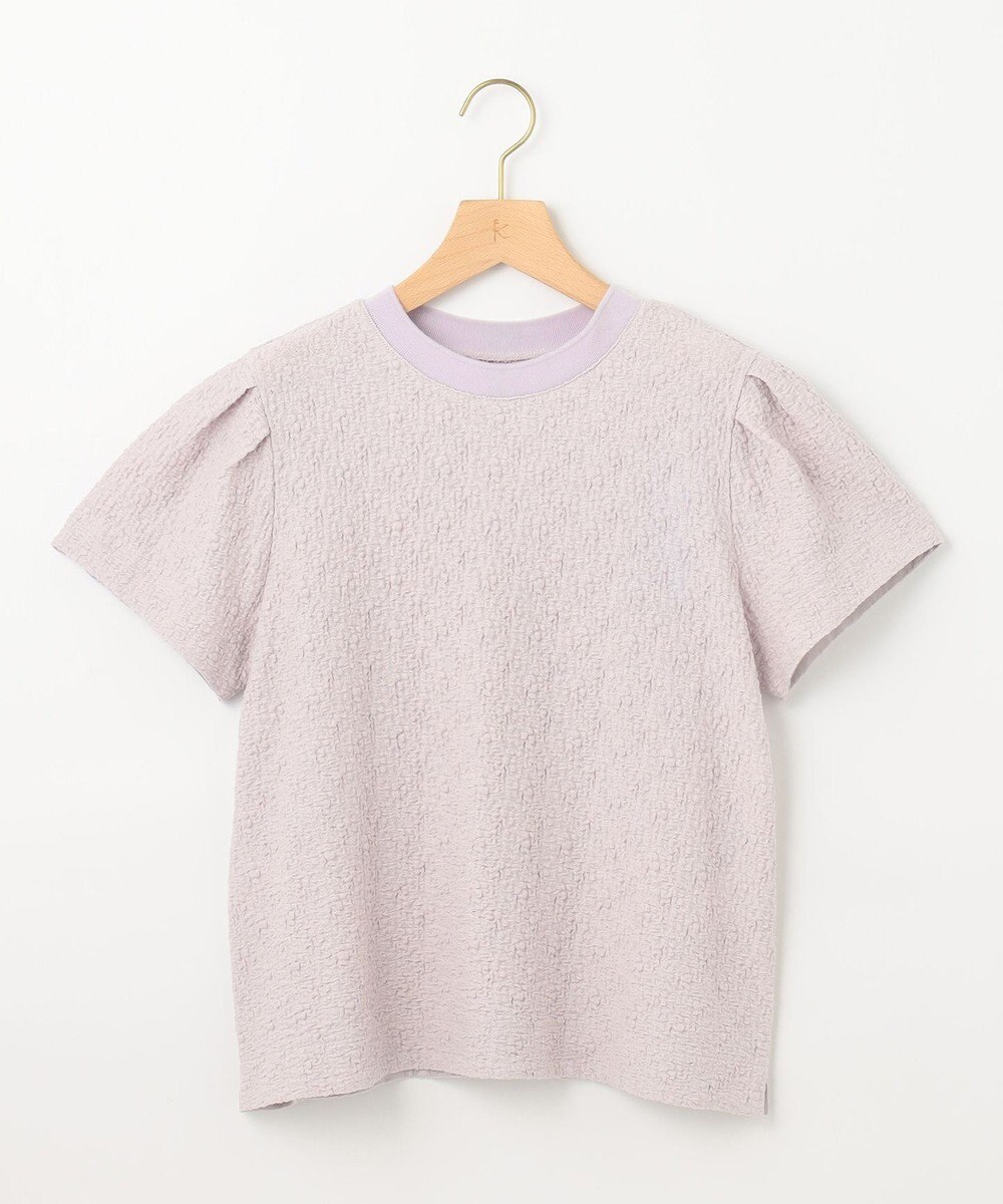 組曲 L 【WEB限定】ストレッチジャガード クロップドＴシャツ 