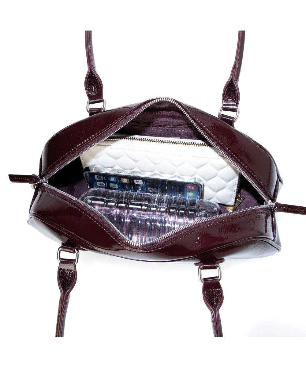 UNBILLION カシュカシュ cachecache / 横長エナメルボストン 