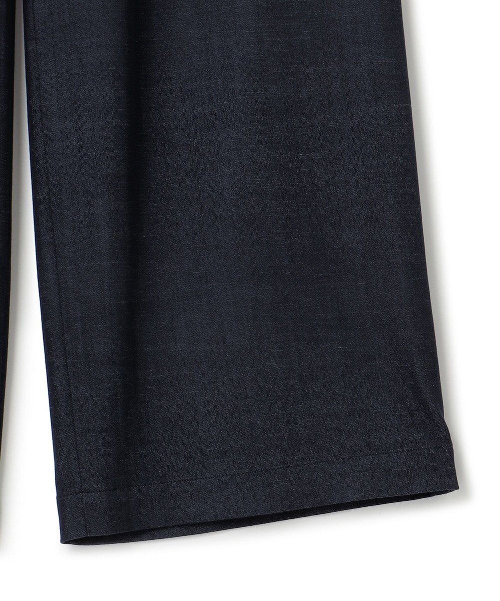 23区 デニムライクシャンブレー ワイドパンツ 