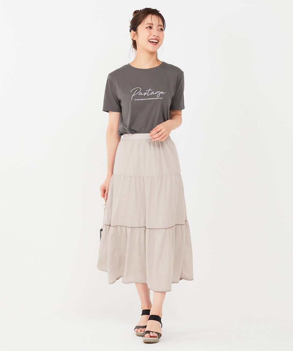 ANY SIS 【撥水・UVカット・速乾】ティアード スカート 