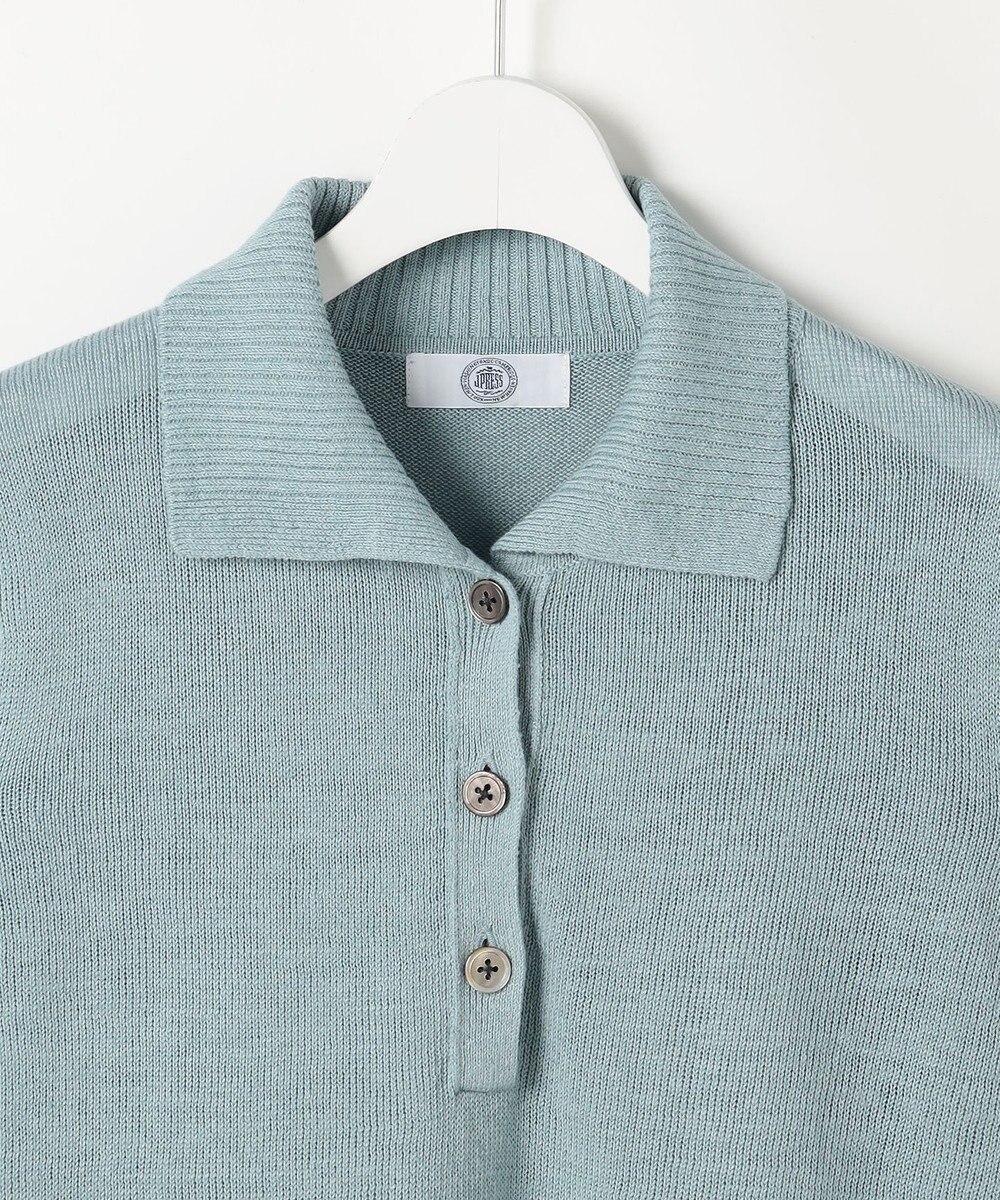 J.PRESS LADIES リネンコットンコード ポロ ニット 